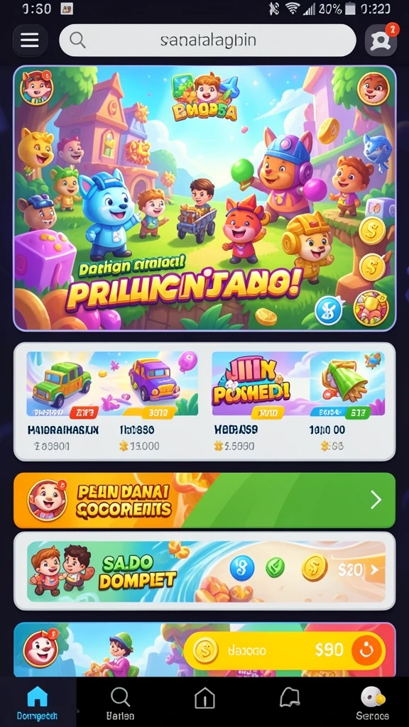 Menampilkan level permainan yang menantang dan menarik.