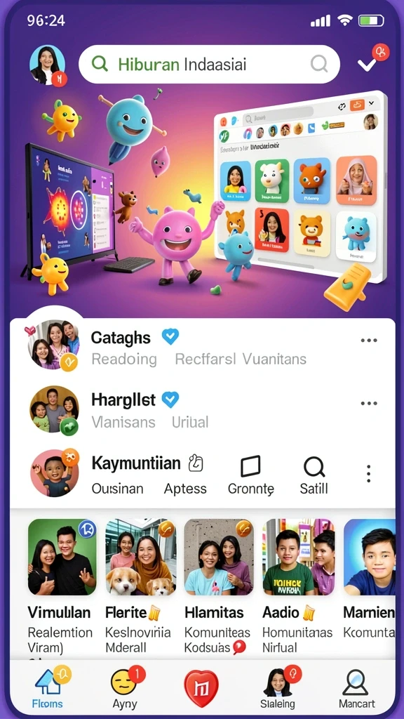 Tampilan awal aplikasi CEMARA777 yang menarik.