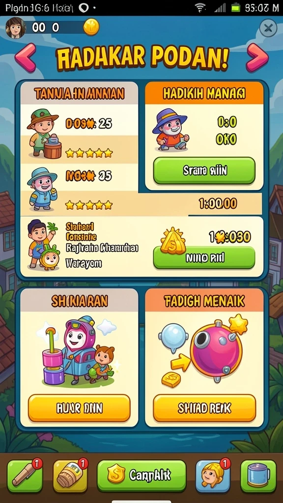 Screenshot menampilkan antarmuka utama game yang menarik.
