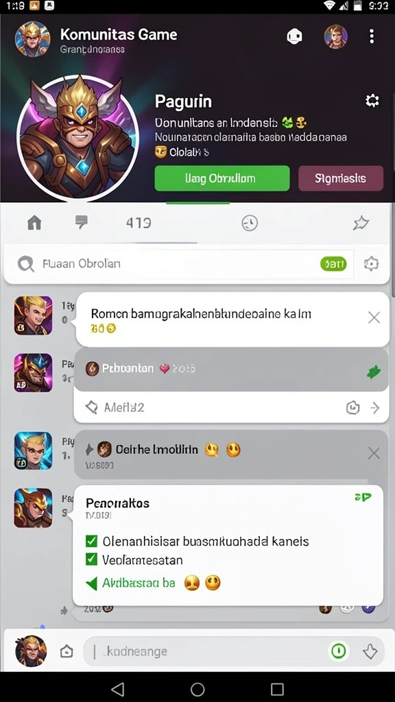 Karakter unik dengan kemampuan masing-masing.