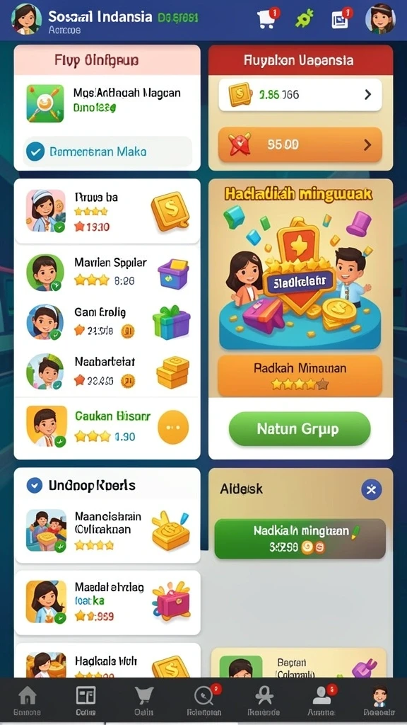 Fitur sosial yang memungkinkan berkompetisi dengan teman-teman.
