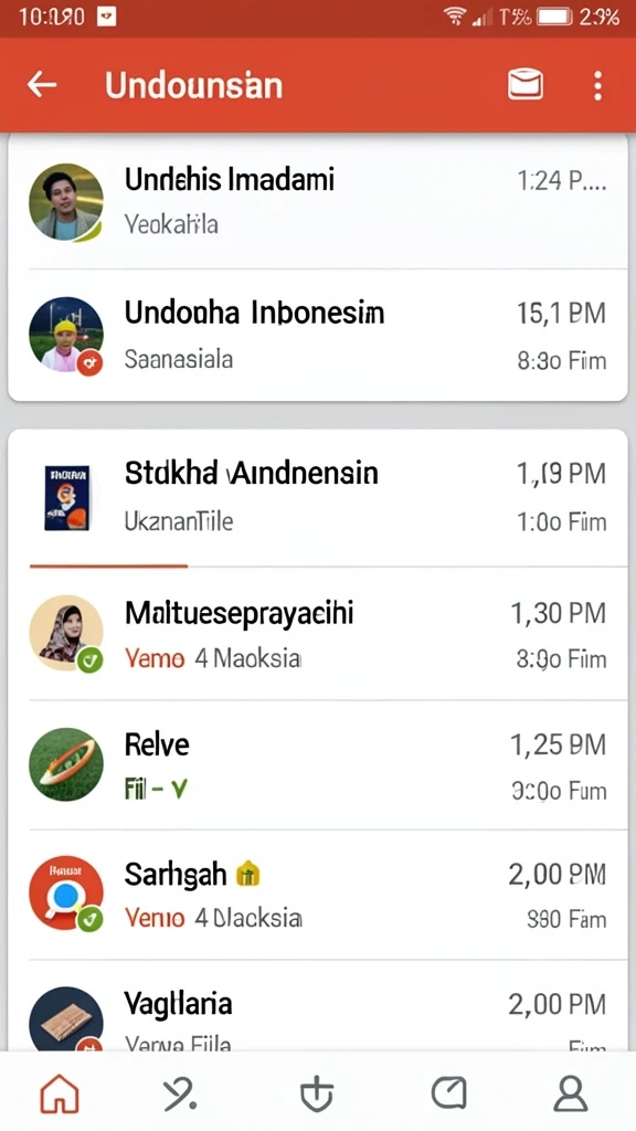 Suasana permainan yang kompetitif dan seru.