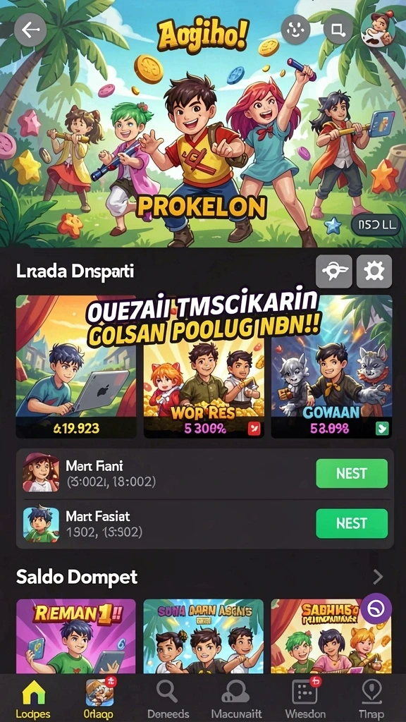 Fitur leaderboard untuk melihat peringkat pemain.