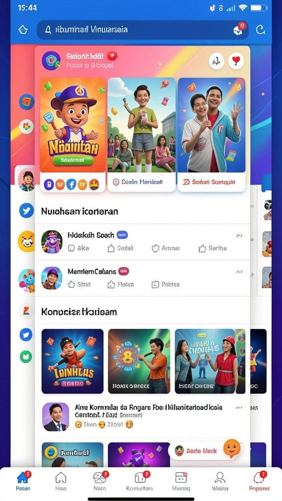 Tangkapan layar dengan karakter unik dan kemampuan spesial.