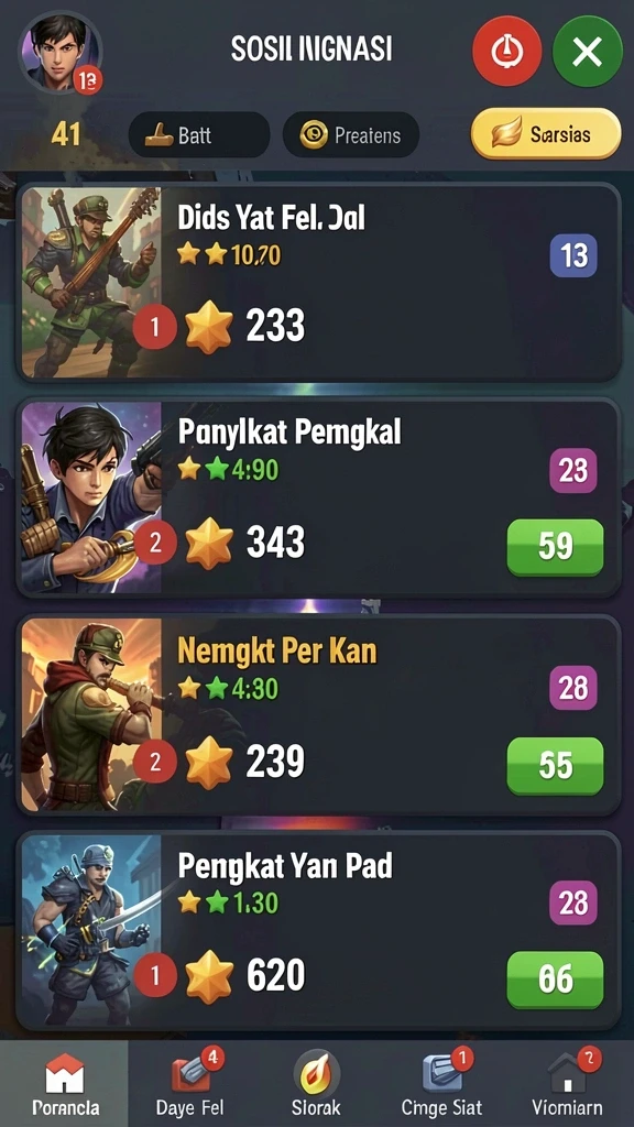 Karakter yang unik dan menarik