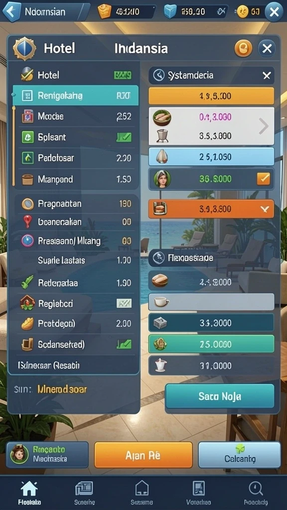 Screenshot menunjukkan pemandangan dunia yang menakjubkan.