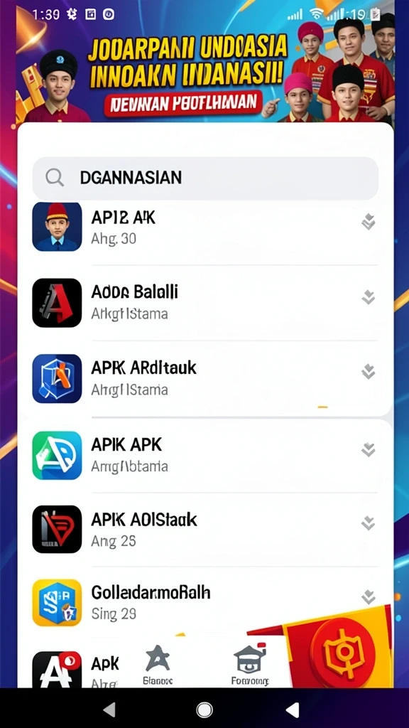 Screenshot menampilkan tampilan menu utama L777.