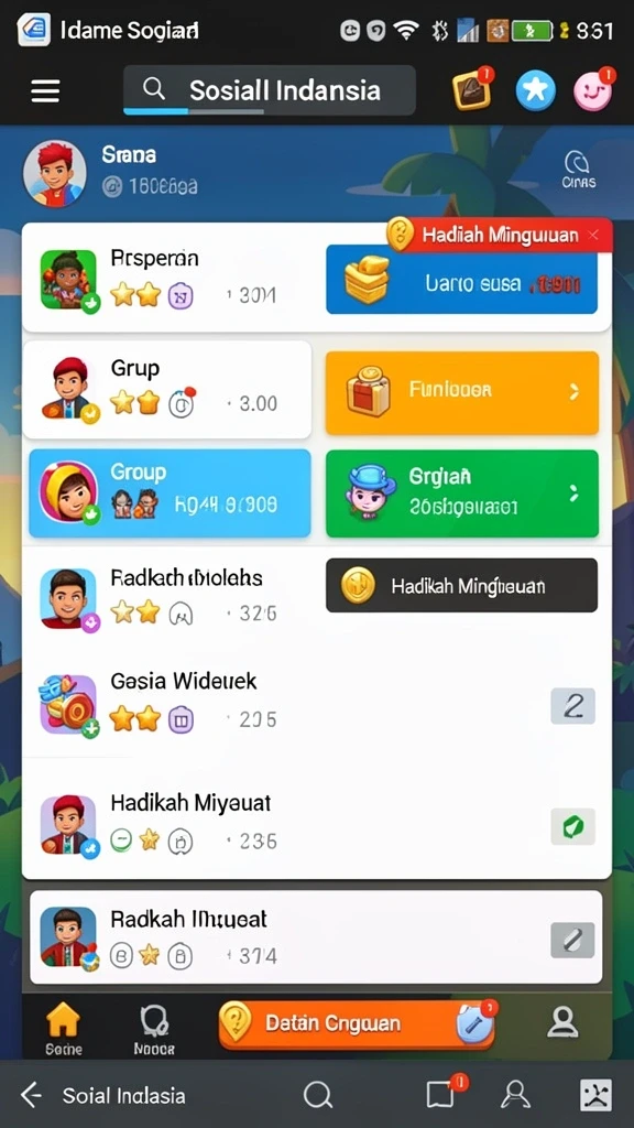 Berbagai kategori permainan yang seru dan menantang.