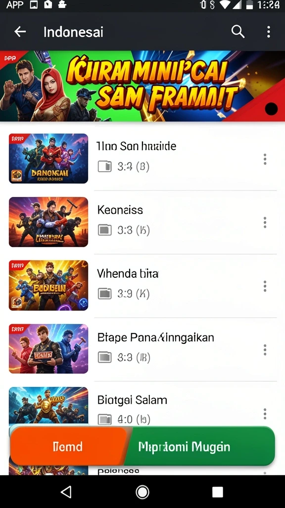 Tampilan menu utama yang menarik dan user-friendly.