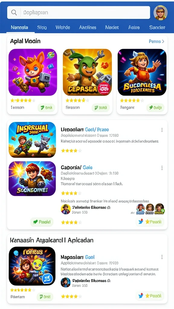 Tampilan antarmuka permainan yang menarik dan mudah dipahami.