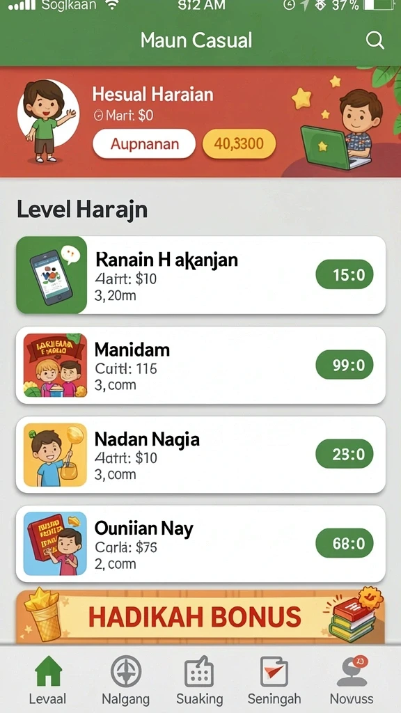 Tampilan antarmuka yang menarik dan modern.